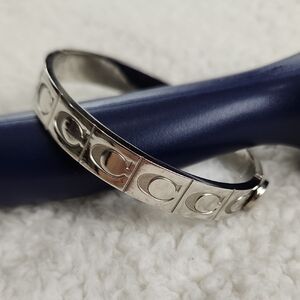Coach Silver Cuff Bangle Bracelet